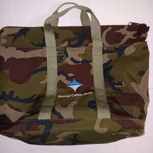 L.L.BEAN ZIP HUNTERS CAMOUFLAGE KAHKI TOTE BAG